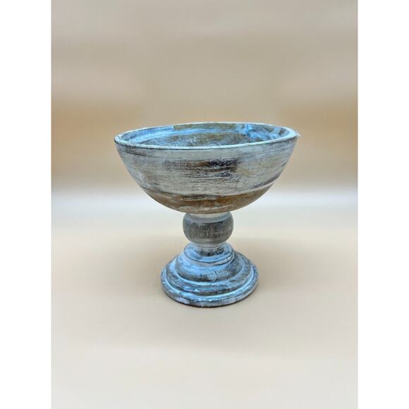 Handmade Wood Pedestal Bowl - Picture 5 of 6